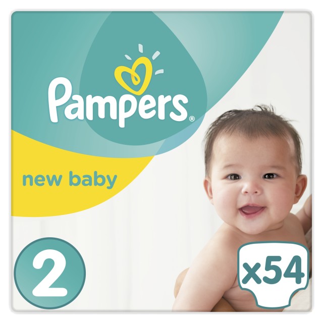 PAMPERS ΠΑΝΕΣ NEW BABY MINI No 2 (3-6kg) ΣΥΣΚΕΥΑΣΙΑ 54ΤΜΧ