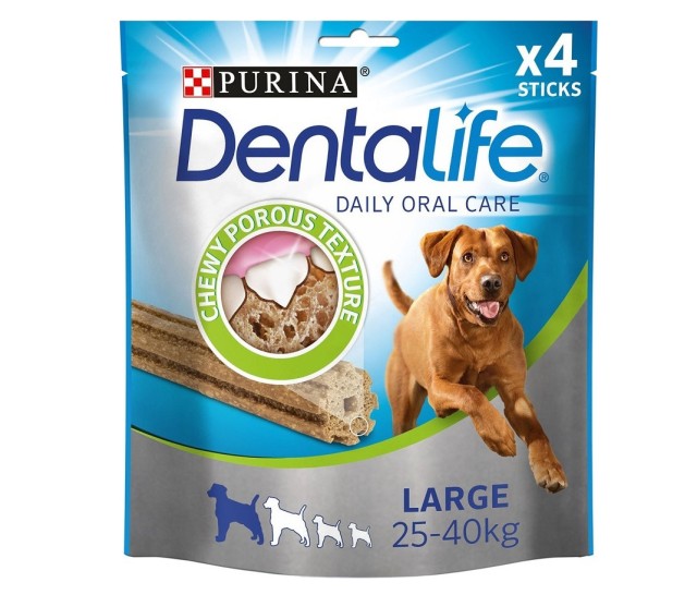 Purina Dentalife Oral Care Για Σκύλους Μεγάλου Μεγέθους (25-40 Kg) 4 Sticks 142gr