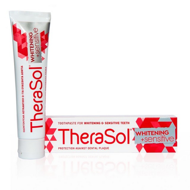 TheraSol Toothpaste Whitening + Sensitive Οδοντόκρεμα Λευκαντική για Ευαίσθητα Δόντια 75ml