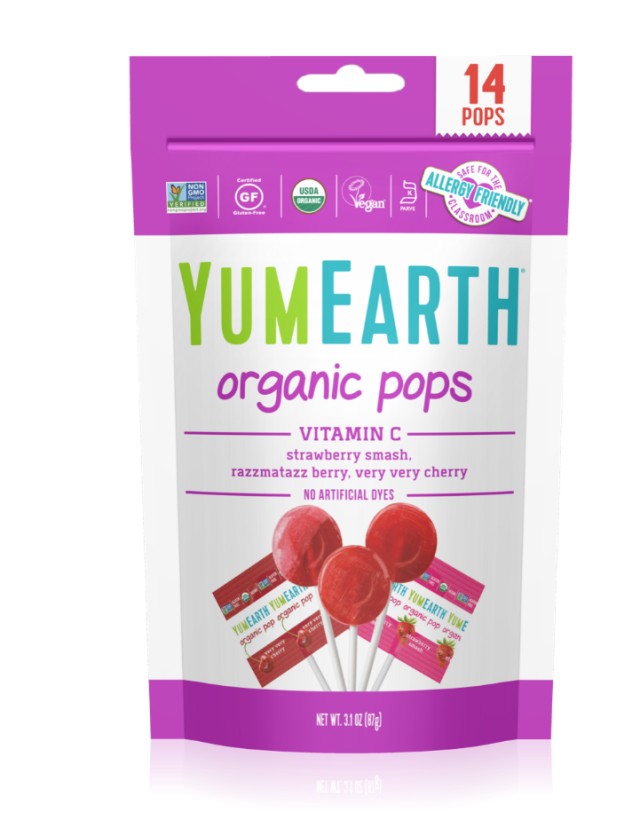 Yumearth Organic Pops Vitamin C Βιολογικά Γλειφιτζούρια Φρούτων με Βιταμίνη C 14τμχ