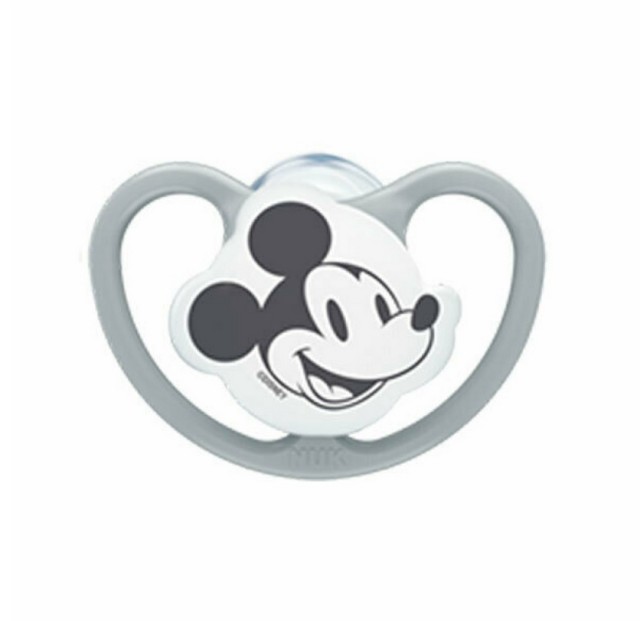 Nuk Space Disney Baby Ορθοδοντική Πιπίλα Σιλικόνης σε Θήκη 6-18m Γκρι 1τμχ