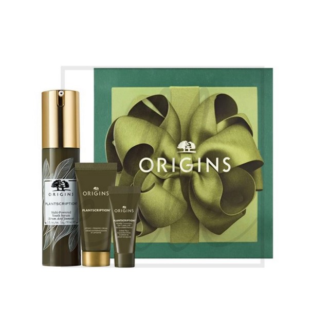 Origins Presents Of Plantscription Our Trio To Rejuvenate Face & Eyes - Plantscription Multi-Powered Youth Serum 30ml + Plantscription Lifting & Firming Cream 15ml + Plantscription Wrinkle Correcting Eye Cream 5ml