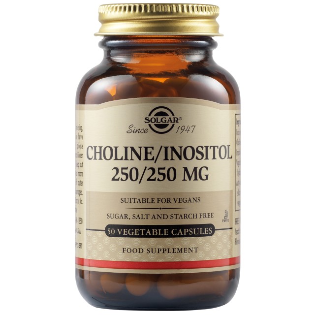 SOLGAR CHOLINE-INOSITOL 250/250MG 50VCAP