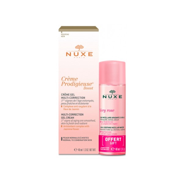 Nuxe Creme Prodigieuse Boost Multi-Correction Gel Cream 40ml + Δώρο Nuxe Very Rose 3-in-1 Soothing Micellar Water 40ml