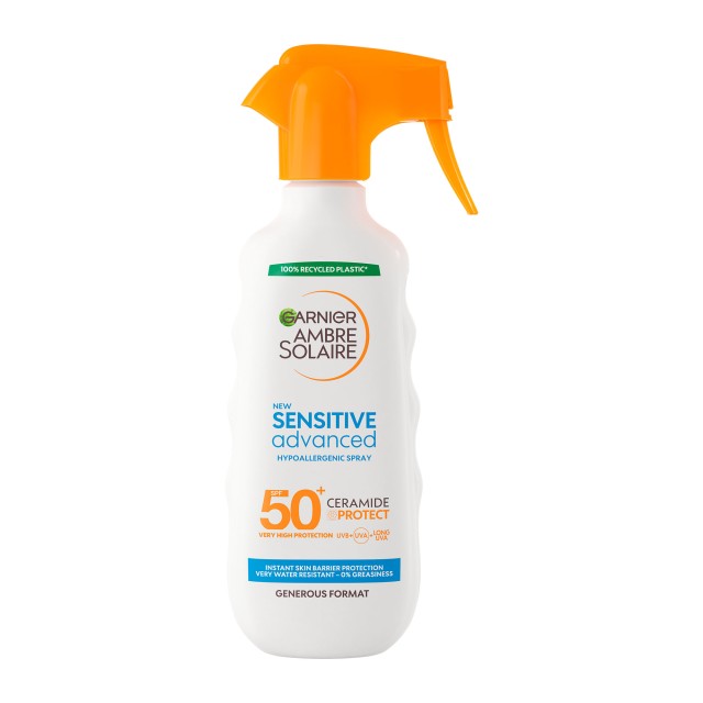 Garnier Ambre Solaire Sensitive Advanced SPF50+ Hypoallergenic Face & Body Spray 270ml