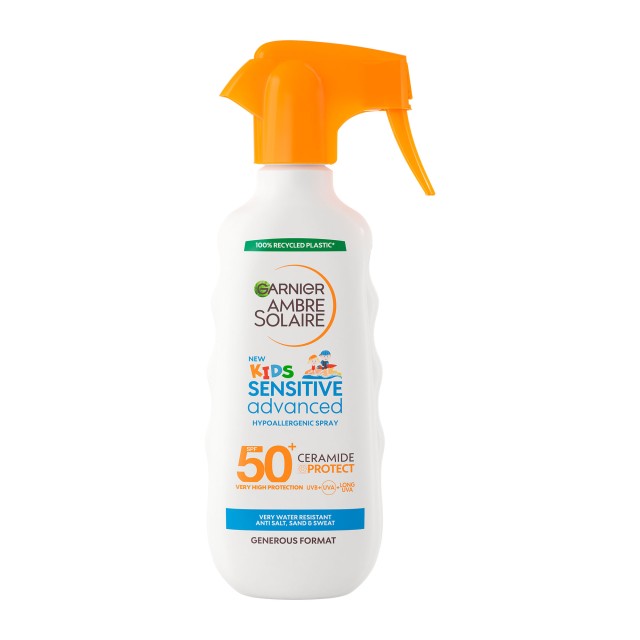 Garnier Ambre Solaire Kids Sensitive Advanced SPF50+ Hypoallergenic Face & Body Spray 270ml