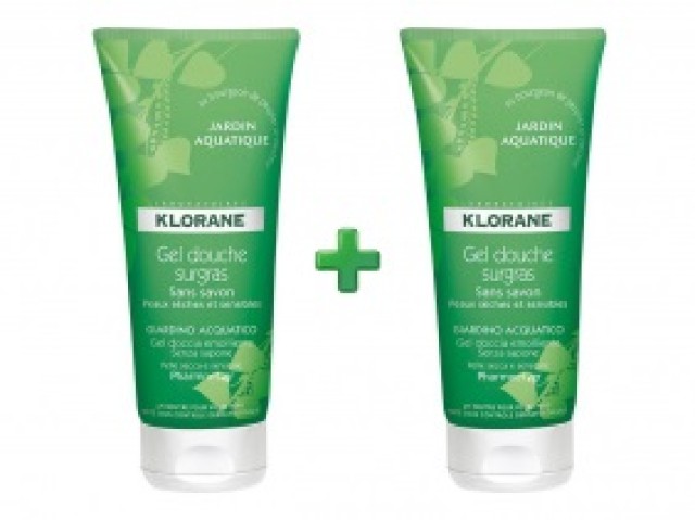 Klorane GEL DOUCHE JARDIN AQUATIQUE 200ml 1+1