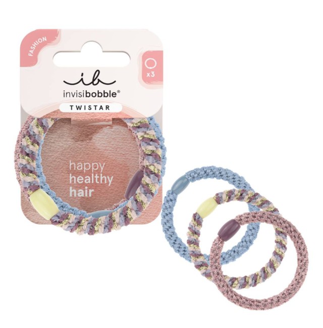 Invisibobble Twistar Lavender Braids Λαστιχάκια Μαλλιών 3τμχ