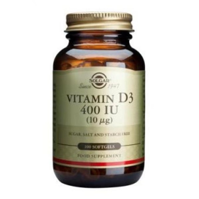 SOLGAR VITAMIN D-3 400 IU SOFTGELS 100TAB