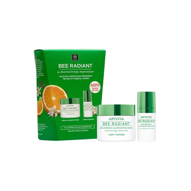 Apivita Bee Radiant Κρέμα Ελαφριάς Υφής 50ml + Δώρο Κρέμα Ματιών 15ml