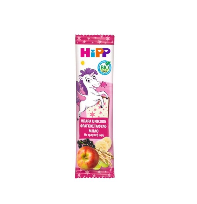 Hipp Bio Μπάρα Unicorn Φραγκοστάφυλο-Μήλο 30g