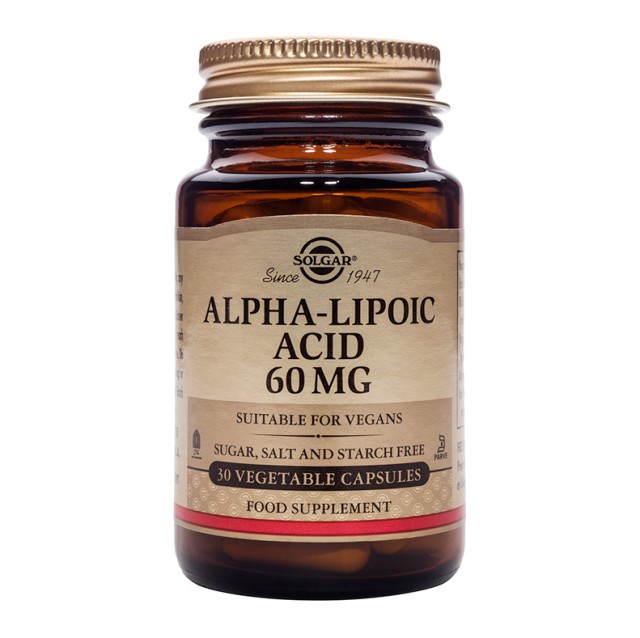 SOLGAR ALPHA LIPOIC ACID 60MG 30VCAP