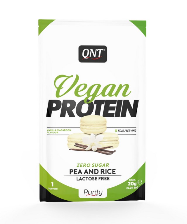 QNT Vegan Protein Single Dose vanilla Macaroon 20gr