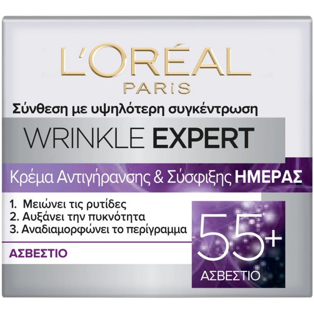 L'Oreal Paris Wrinkle Expert 55+ Κρέμα Αντιγήρανσης & Σύσφιξης Ημέρας 50ml
