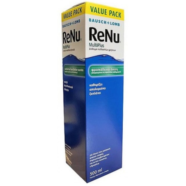 Bausch & Lomb ReNu Multiplus Διάλυμα Καθαρισμού Φακών Επαφής Πολλαπλών Χρήσεων 500ml