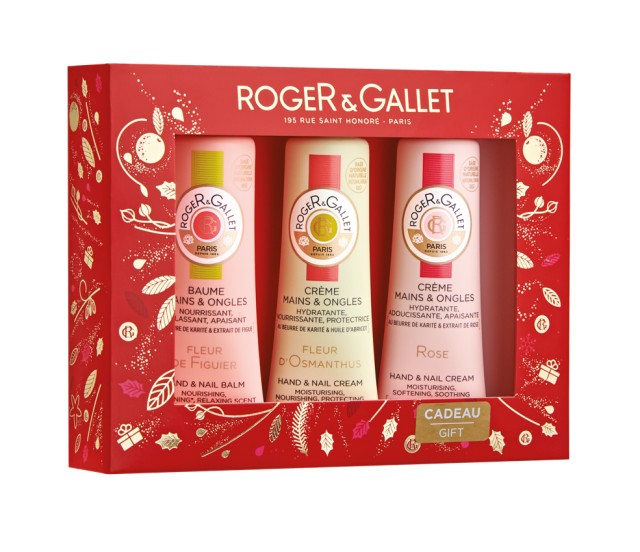 Roger & Gallet Set Trio Creme Mains & Ogles Fleur de Figuier 30ml + Creme Mains & Ogles Fleur d'Osmanthus 30ml + Δώρο Creme Mains & Ogles Rose 30ml