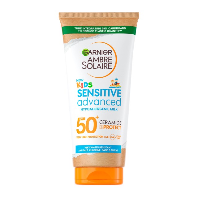 Garnier Ambre Solaire Kids Sensitive Advanced SPF50+ Hypoallergenic Face & Body Milk 175ml