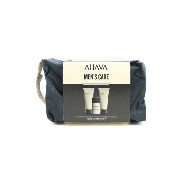 Ahava Set Men's Care Travel Kit Age Control Cream Αντιγηραντική Ενυδατική Κρέμα Προσώπου SPF15 50ml + Mineral Swower Gel Αφρόλουτρο 100ml + Mineral Hand Cream Κρέμα Χεριών 100ml