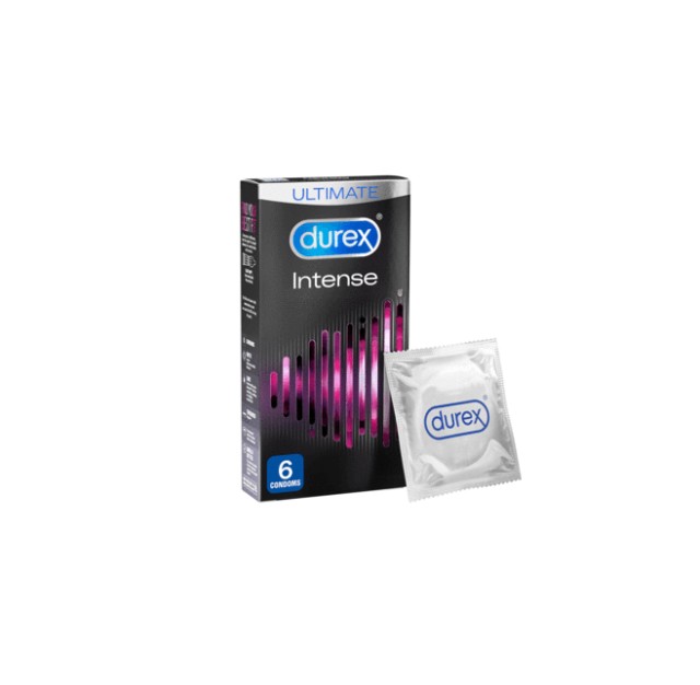 Durex Intense Stimulating Condoms Προφυλακτικά με Διεγερτική Υφή με Ραβδώσεις και Κουκίδες 6τμχ.