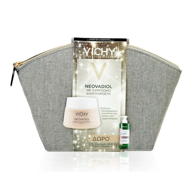 Vichy Set Neovadiol Subtitutive Complex Κρέμα ημέρας για Ξηρές Επιδερμίδες 50ml + Δώρο Συλλεκτικό Νεσεσέρ + Dercos Nutrients Vitamin A.C.E Shampoo 100ml