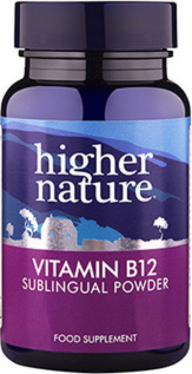 Higher Nature B12 Vitamin 200mcg Sublingual Powder 30gr