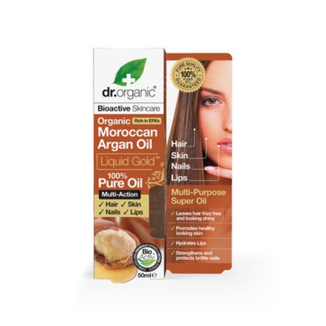 DR.ORGANIC MOROCCAN ARGAN OIL LIQUID GOLD 100% PURE OIL 50ML