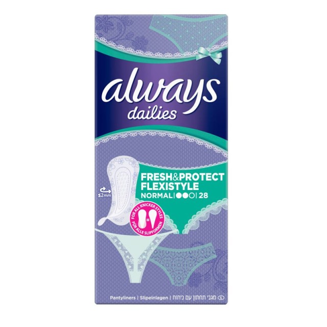 Always Dailies Fresh & Protect Flexistyle Normal 28τμχ