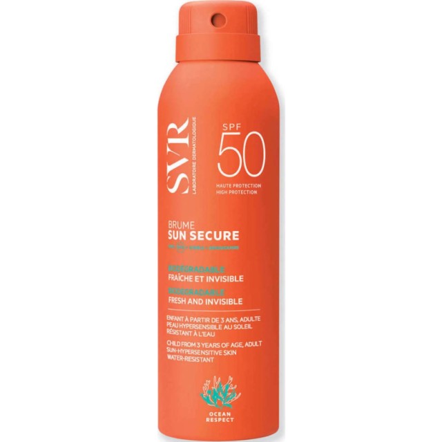SVR Sun Secure Brume SPF50+ Αντιηλιακό Σπρέι Προσώπου & Σώματος 200ml