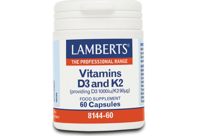 Lamberts Vitamins D3 and K2 60caps