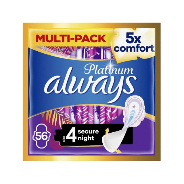 Always Ultra Platinum Secure Night Νο4 56τμχ
