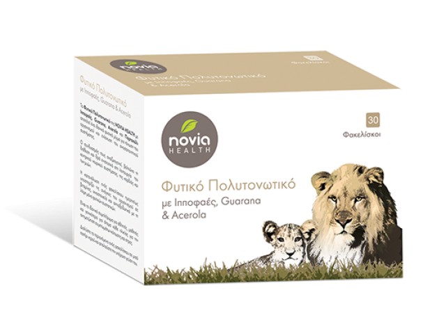 Novia Health Φυτικό Πολυτονωτικό με Ιπποφαές Guarana & Acerola 30φακελίσκοι