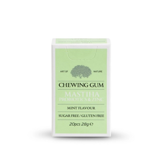 Chewing Gum Mastiha Probiotics & Zinc Τσίχλες με Μαστίχα Χίου Προβιοτικά & Ψευδάργυρο με Γεύση Μέντα 20τμχ