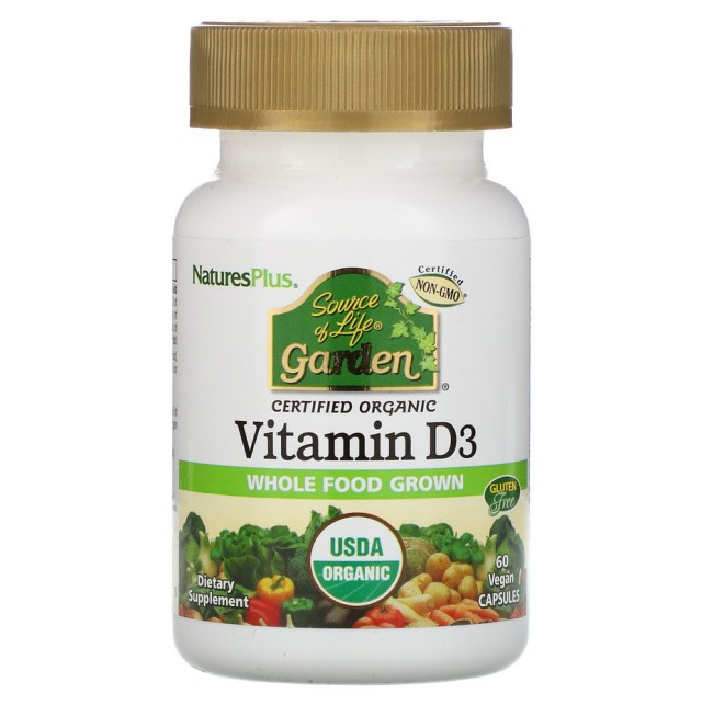 Nature's Plus Source Of Life Garden Vitamin D3 Vegan Friendly Βιταμίνη D3 2.500IU 60caps