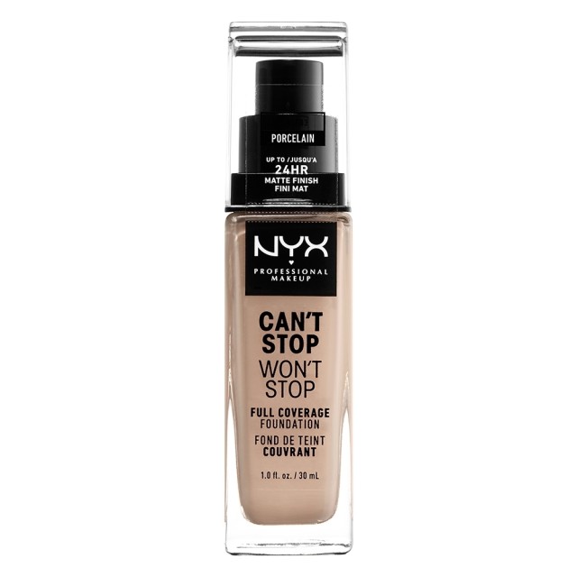 NYX PM Can't Stop Won't Stop Full Coverage Foundation  3 PORCELAIN 30ml