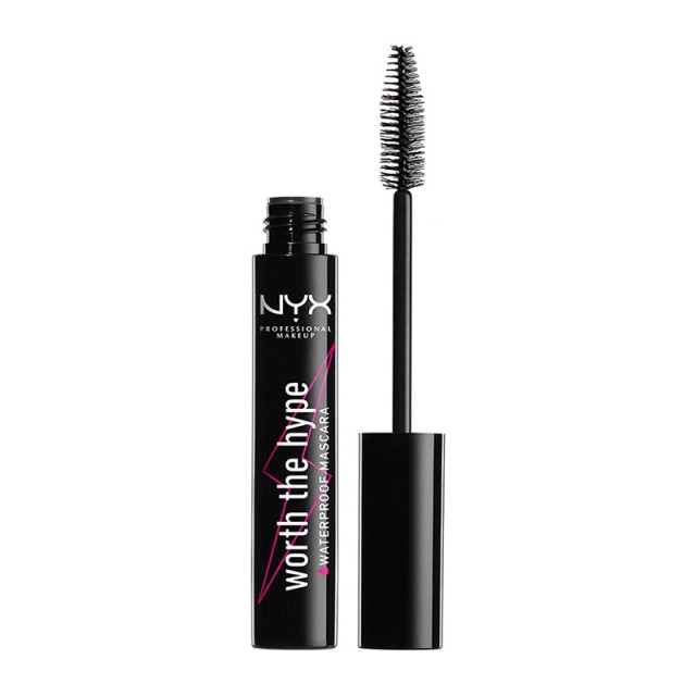 NYX PM WORTH THE HYPE ΑΔΙΑΒΡΟΧΗ ΜΑΣΚΑΡΑ 1 BLACK 7ml