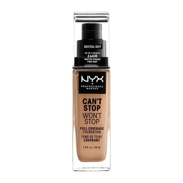 NYX PM Can't Stop Won't Stop Full Coverage Foundation  10,3 Neutral Buff 30ml