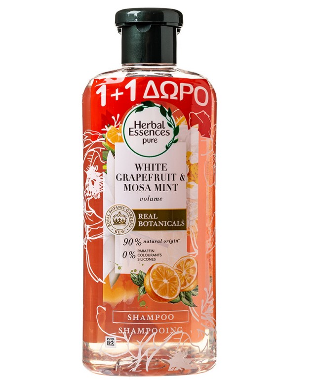 Herbal Essences White Grapefruit & Mosa Mint Shampoo για Πλούσιο Όγκο 400ml 1+1 Δώρο