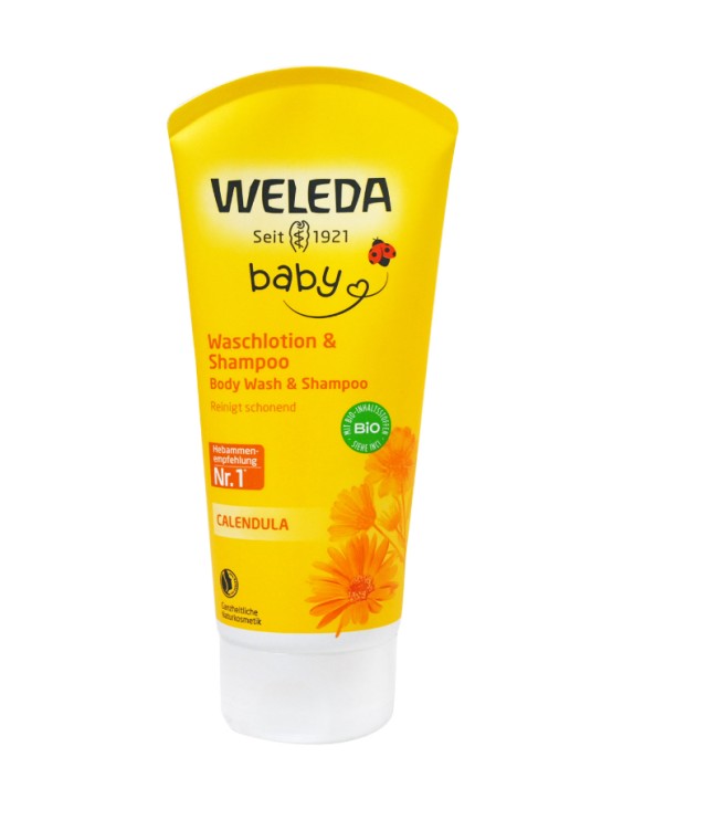 Weleda Baby Σαμπουάν & Αφρόλουτρο Καλέντουλας 200ml