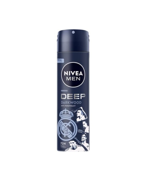 Nivea Men Deo Deep Darkwood Anti-Perspirant 72H Black Carbon Spray Ανδρικό Αποσμητικό 72Ωρών Προστασίας Special Edition 150ml