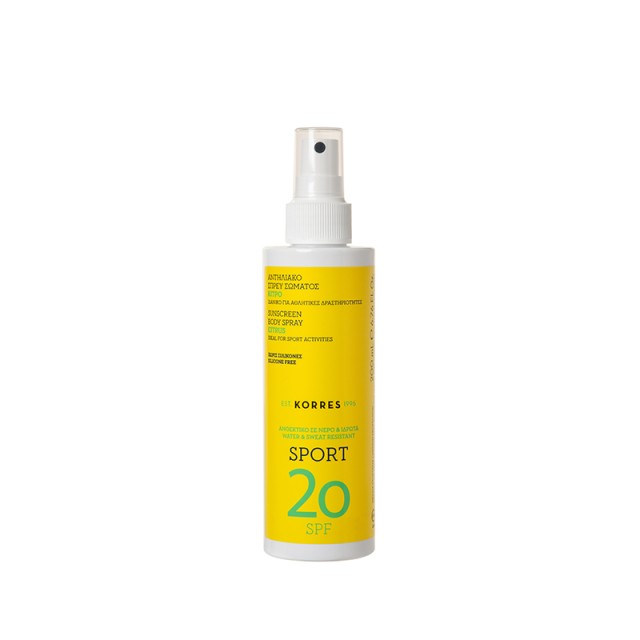 Κorres Sport Αντηλιακό Σπρέυ Σώματος Κίτρο SPF20 200ml