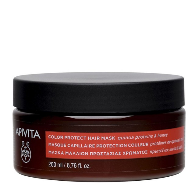 Apivita Μάσκα Μαλλιών Προστασίας Χρώματος με Πρωτεΐνες Κινόα & Μέλι 200ml