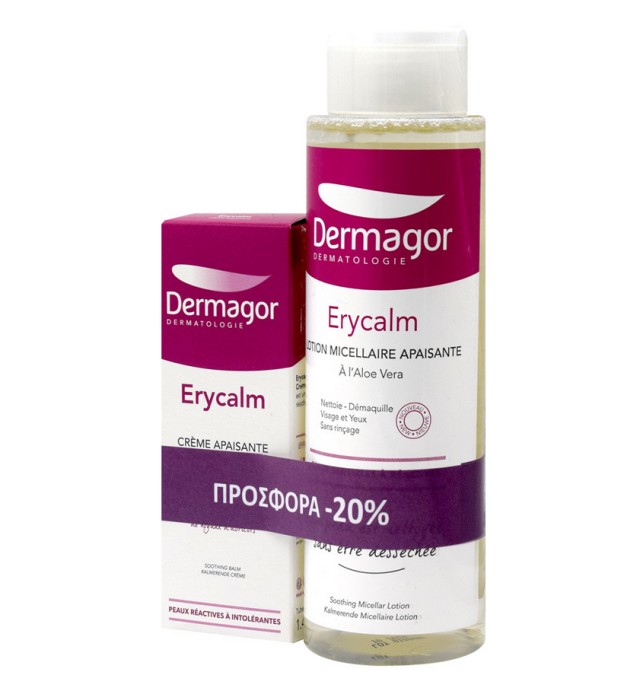 Inpa Dermagor Set Erycalm Cream Αντιφλεγμονώδης Κρέμα χωρίς Κορτιζόνη & Οινόπνευμα 40ml & Erycalm Lotion Καθαρισμός χωρίς Οινόπνευμα 400ml