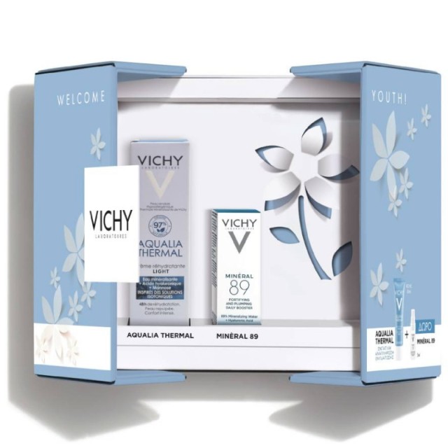 Vichy Set Welcome Youth Aqualia Thermal Rehydrating Cream Light 30ml + Vichy Mineral 89 Booster Quotidien 5ml