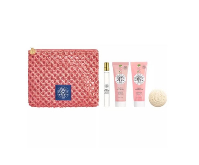 Roger & Gallet Set Discovery Pouch Fleur De Figuier με Fleur de Figuier Fragrant Water 10ml + Fleur De Figuier Shower Gel 50ml + Fleur de Figuier Wellbeing Body Lotion 50ml + Fleur De Figuier Wellbeing Soap 50gr