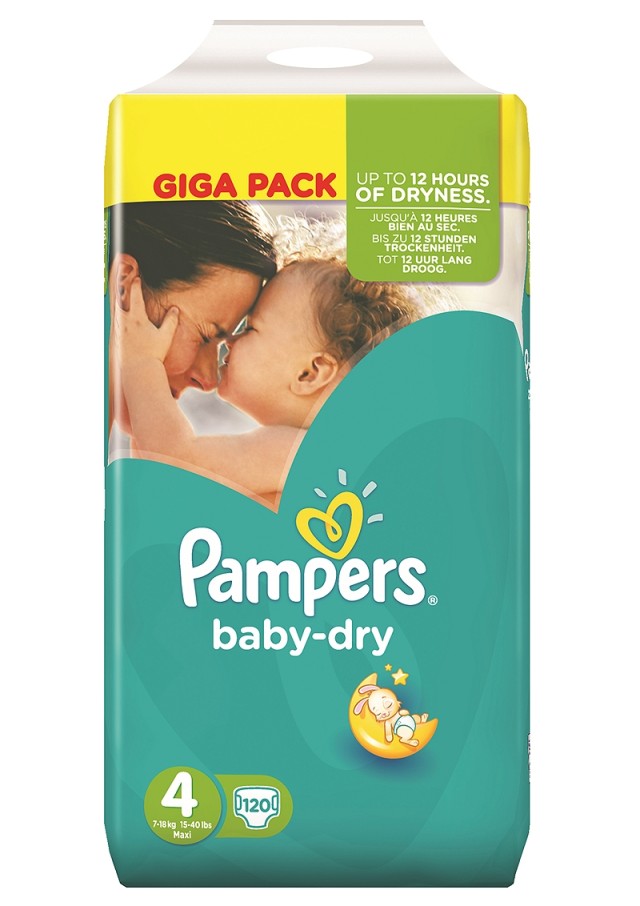 PAMPERS GIGA PACK Baby Dry Maxi No4 (7-18kg) 120τμχ