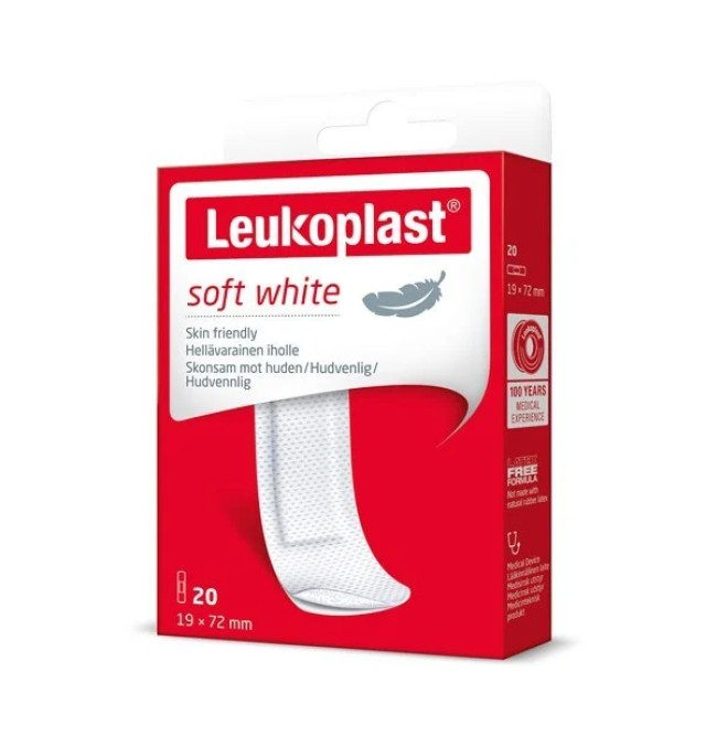 Leukoplast Soft White 19x72mm Aπαλά Αυτοκόλλητα Επιθέματα 20τμχ