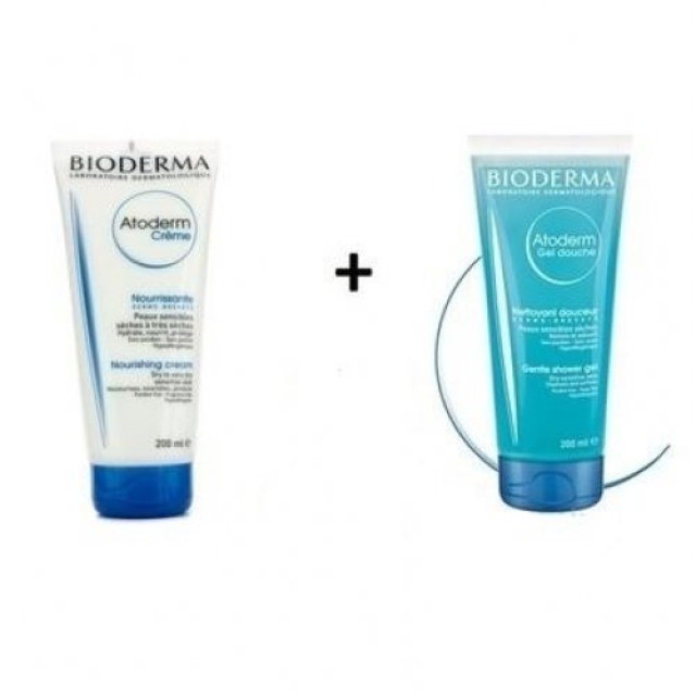 BIODERMA Atoderm creme 200ml + δώρο atoderm gel douche 100ml