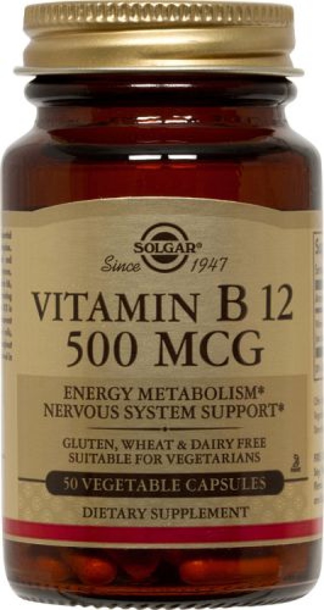 SOLGAR B12 500MCG 50CAP