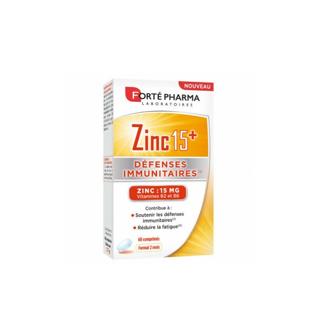Forte Pharma Zinc 15+ Συμπλήρωμα Διατροφής με Ψευδάργυρο 15mg 60tabs