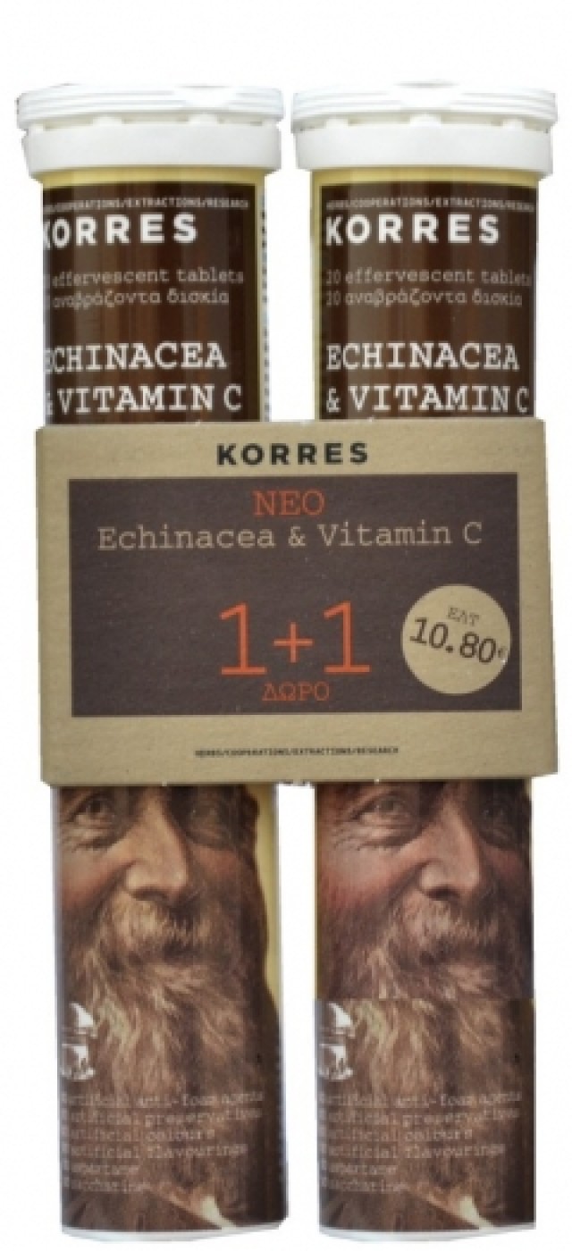KORRES Echinacea & Vitamin C 18 αναβράζουσες ταμπλέτες 1+1
